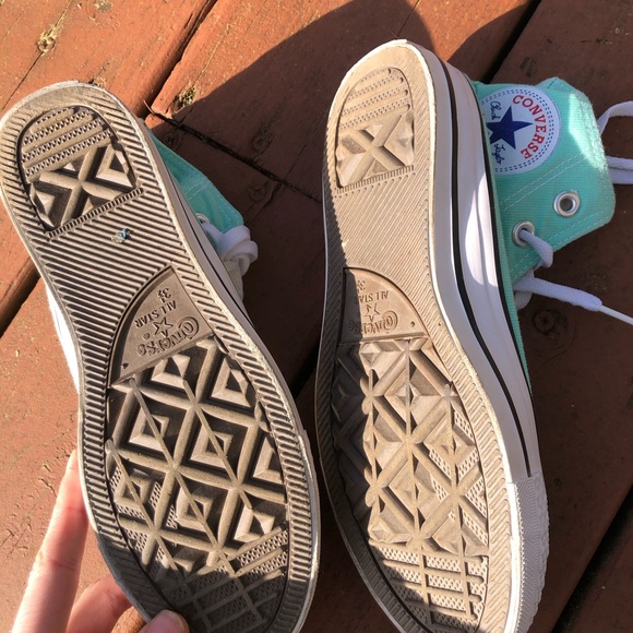 Converse Mint Green High-Top Canvas Sneakers with White Trim Women’s Size 5 1/2 - Picture 6 of 8